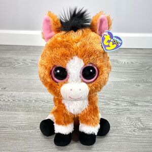 2012 Ty Beanie Boo  9" Dakota the Horse Medium Brown White Black NEW with Tags